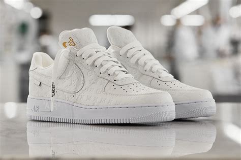 louis vuitton x nike air force 1 mid white|nike x louis vuitton stock.